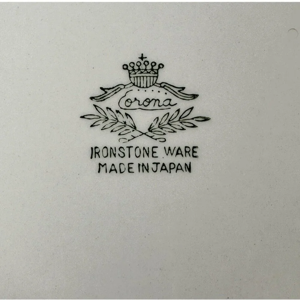 Pair of Vintage Corona Ironstone Ware Small and Medium Platter Grape Cluster
